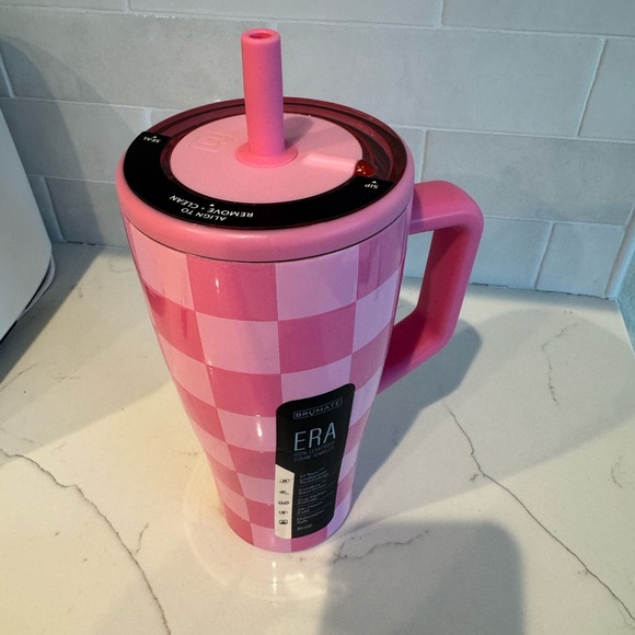 Brumate x krista horton pink checkered tumbler - Picture 3 of 7